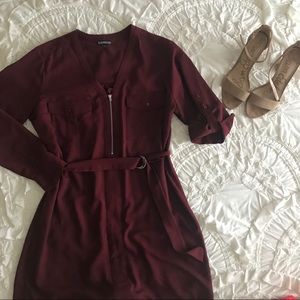 Express Burgundy dress! Size L (nursing friendly)